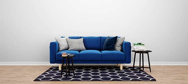 Clean polypropylene rug